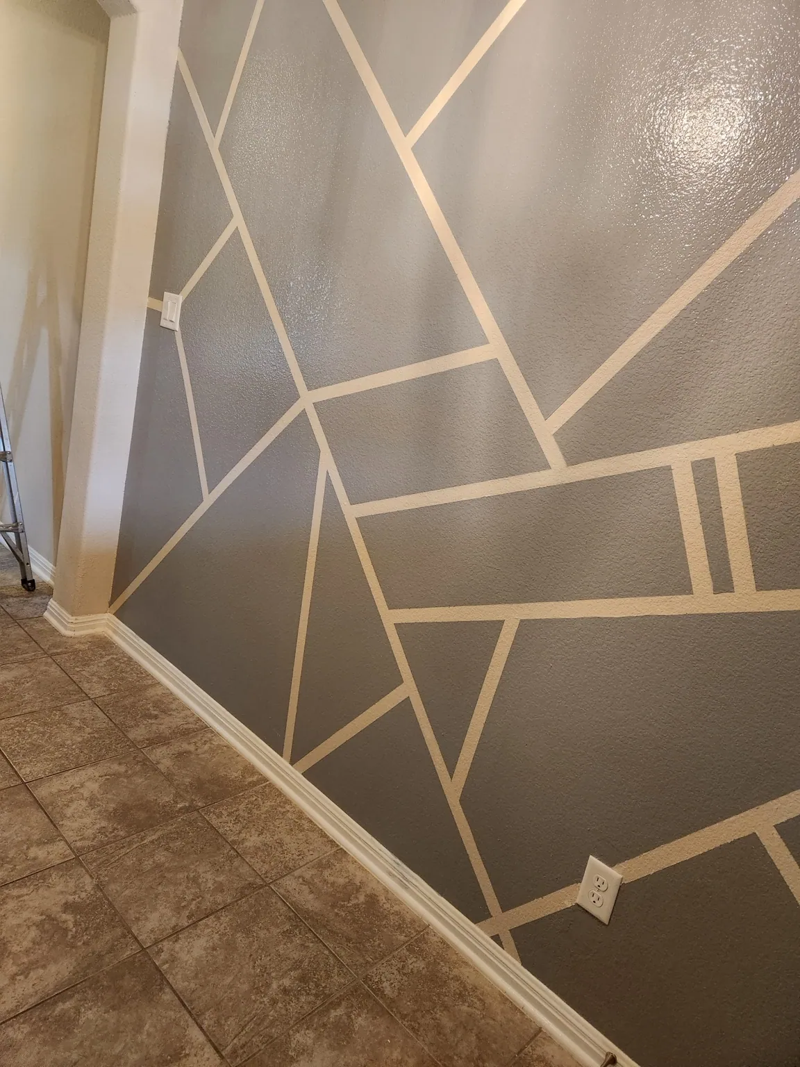 Geometric accent wall · Detail