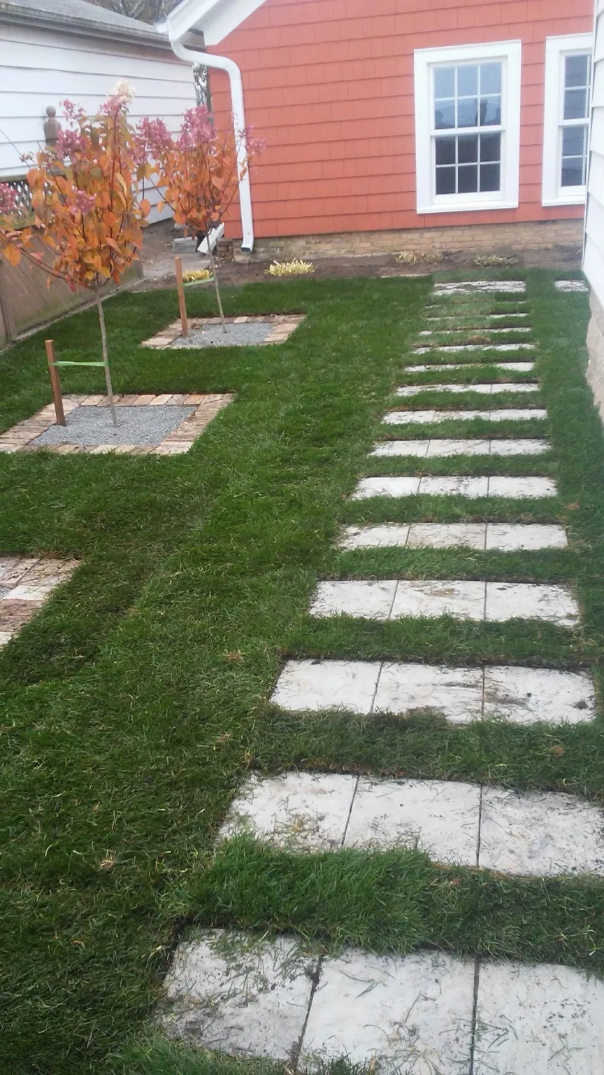 After · Walkway and landscaping